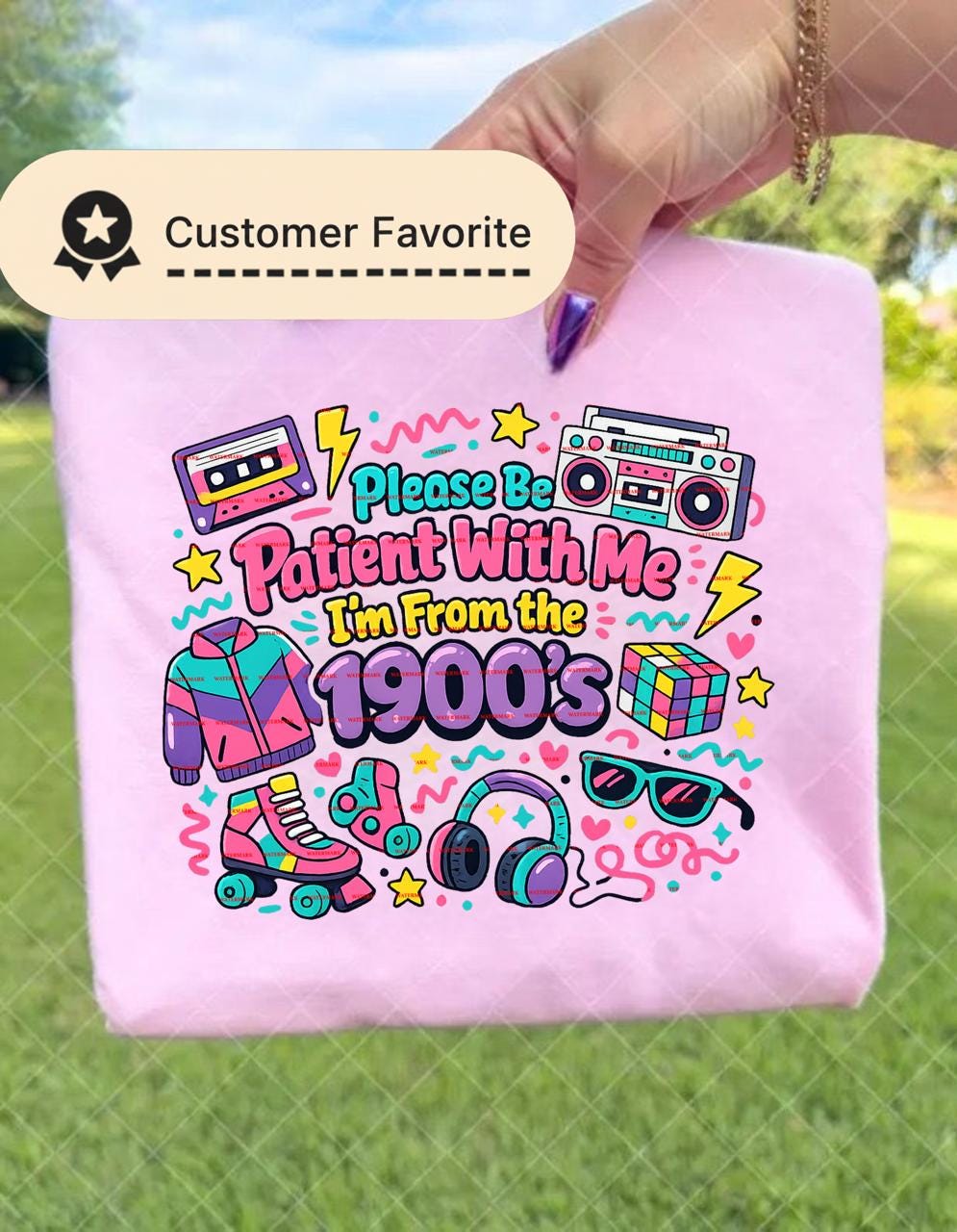 Please Be Patient With Me I’m From The 1900s PNG, Funny 90s Retro Shirt Design, Vintage 90s Kid, Nostalgic Millennial Tee Digital Download
