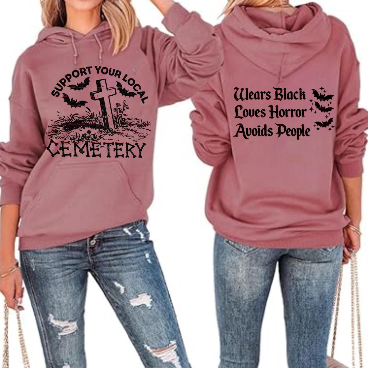 Gothic Horror PNG, Wears Black Loves Horror Avoids People Shirt Design, Support Your Local Cemetery Png, Cricut Cut File, Halloween Goth png