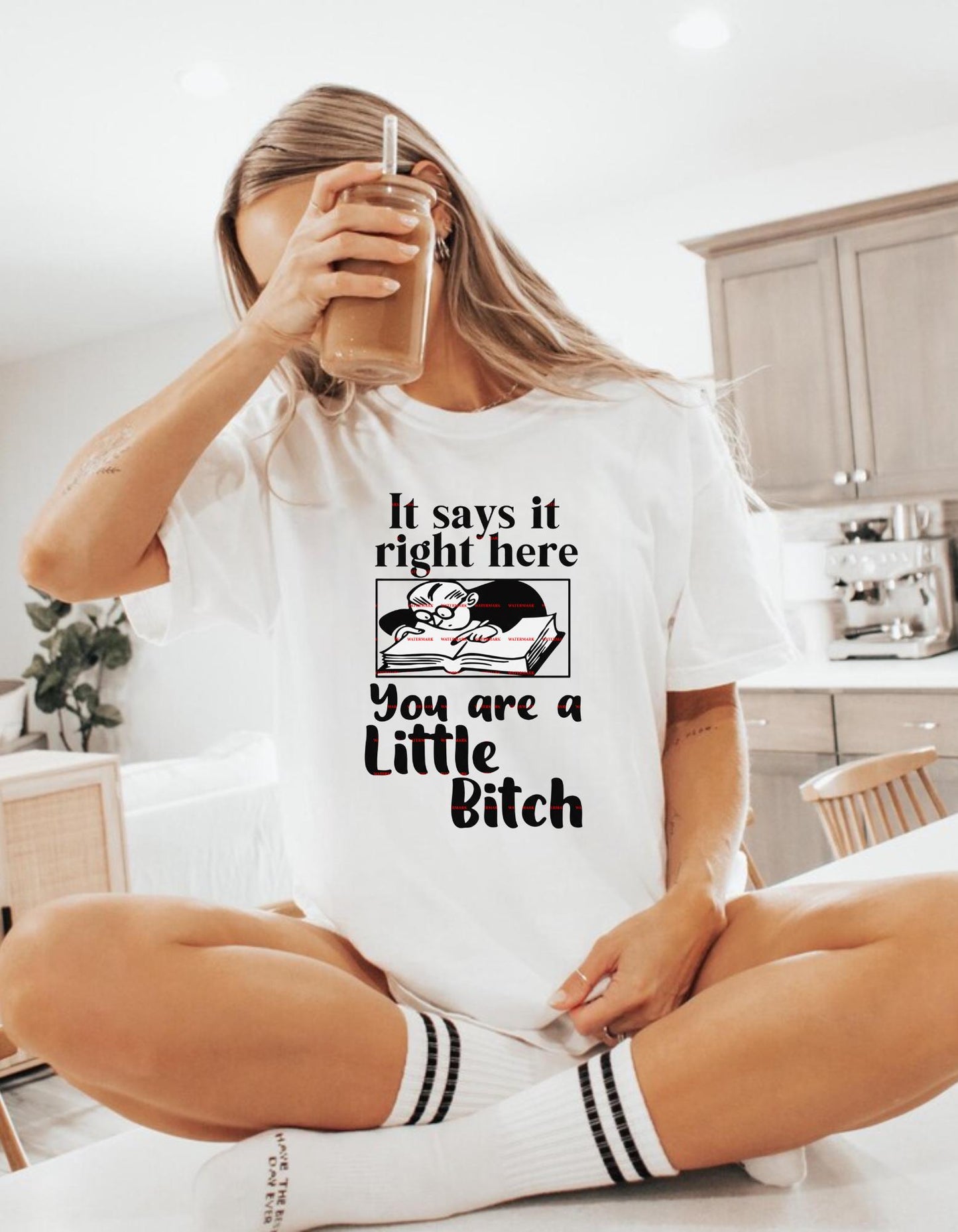 It Says It Right Here you are a bitch Funny Sarcastic PNG Design, Dark Humor Quote Shirt Graphic, Adult Humor Sublimation Digital Download