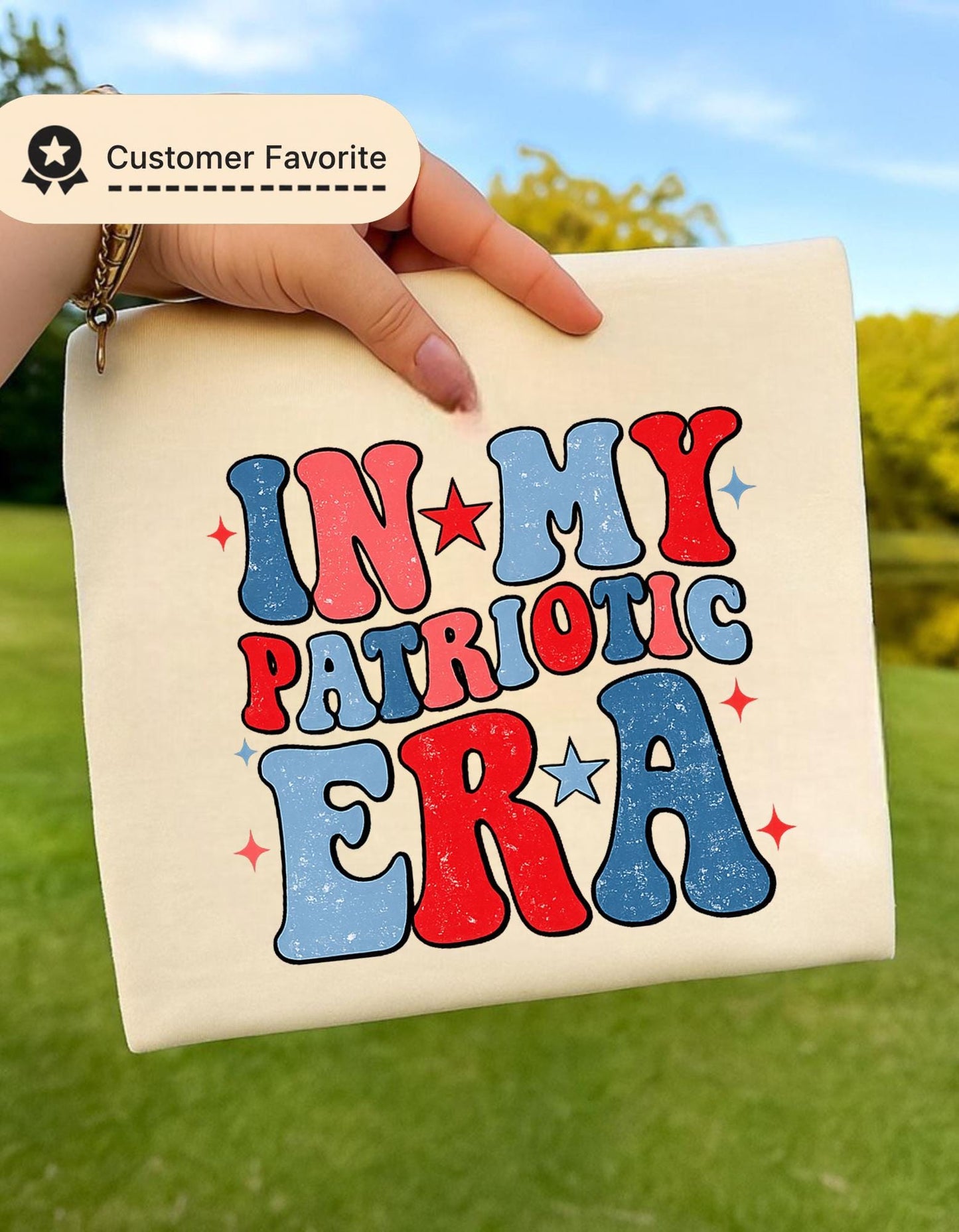In My Patriotic Era Shirt Png file, 4th of July Retro Graphic Tee, USA Independence Day Red White Blue Shirt, America Patriotic Outfit