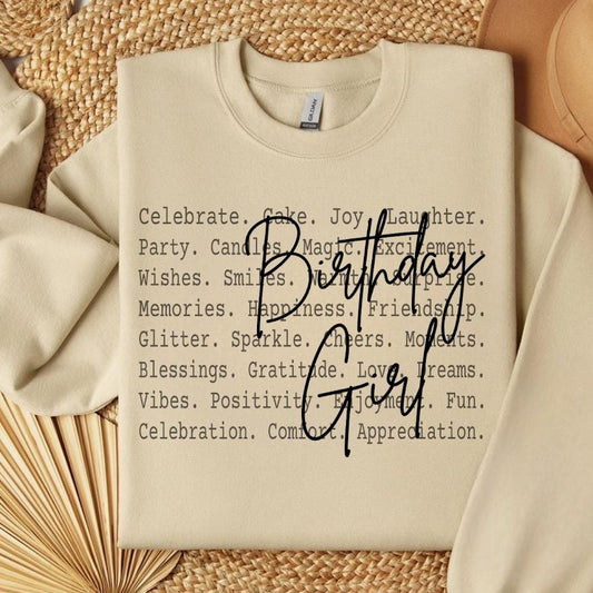 Birthday Girl Shirt design Png file, Girl Outfit,  Birthday Party, Cute Birthday Celebration Shirt, Funny Birthday Tee