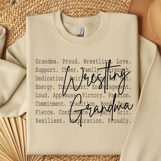 Wrestling Grandma Shirt png file, Sports Grandma Quote Design, Gift for Wrestling Grandma