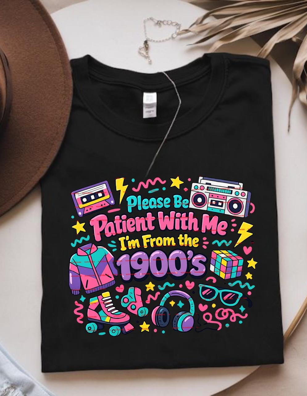 Please Be Patient With Me I’m From The 1900s PNG, Funny 90s Retro Shirt Design, Vintage 90s Kid, Nostalgic Millennial Tee Digital Download