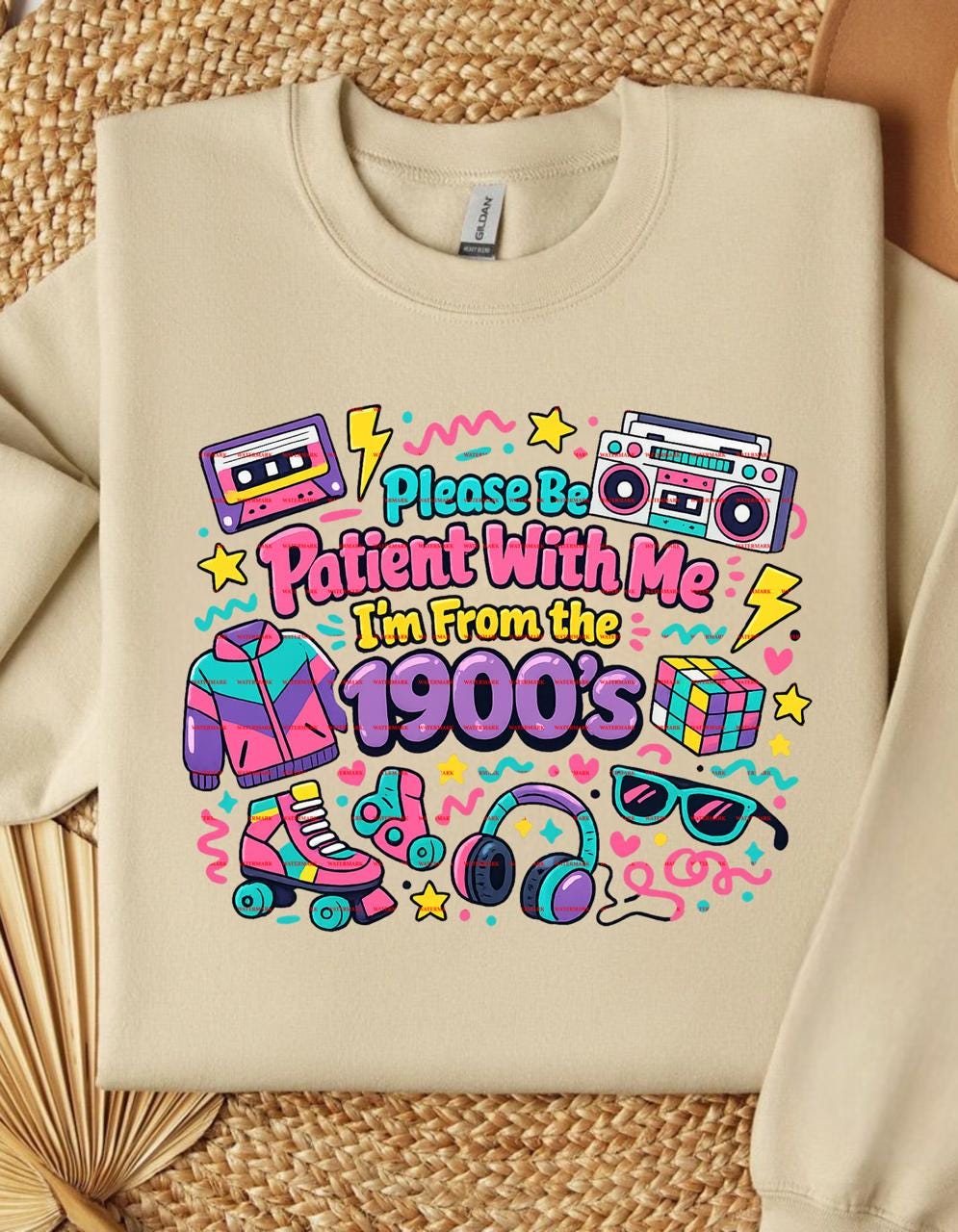 Please Be Patient With Me I’m From The 1900s PNG, Funny 90s Retro Shirt Design, Vintage 90s Kid, Nostalgic Millennial Tee Digital Download