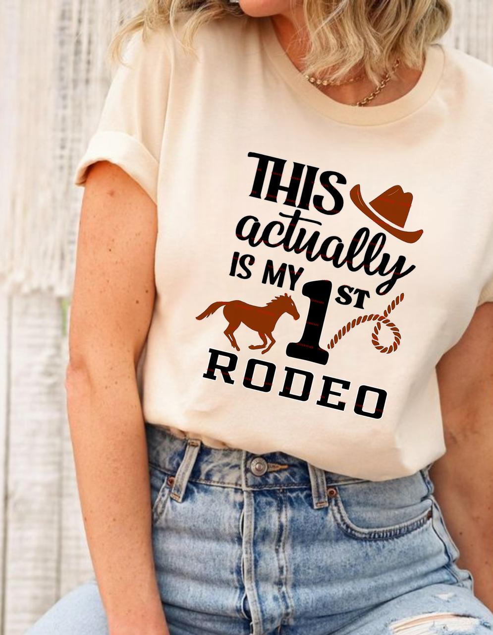This Actually Is My 1st Rodeo PNG, First Birthday Cowboy Shirt Design, Western Baby Boy Girl 1st Rodeo Outfit, Farm Rodeo Party Sublimation