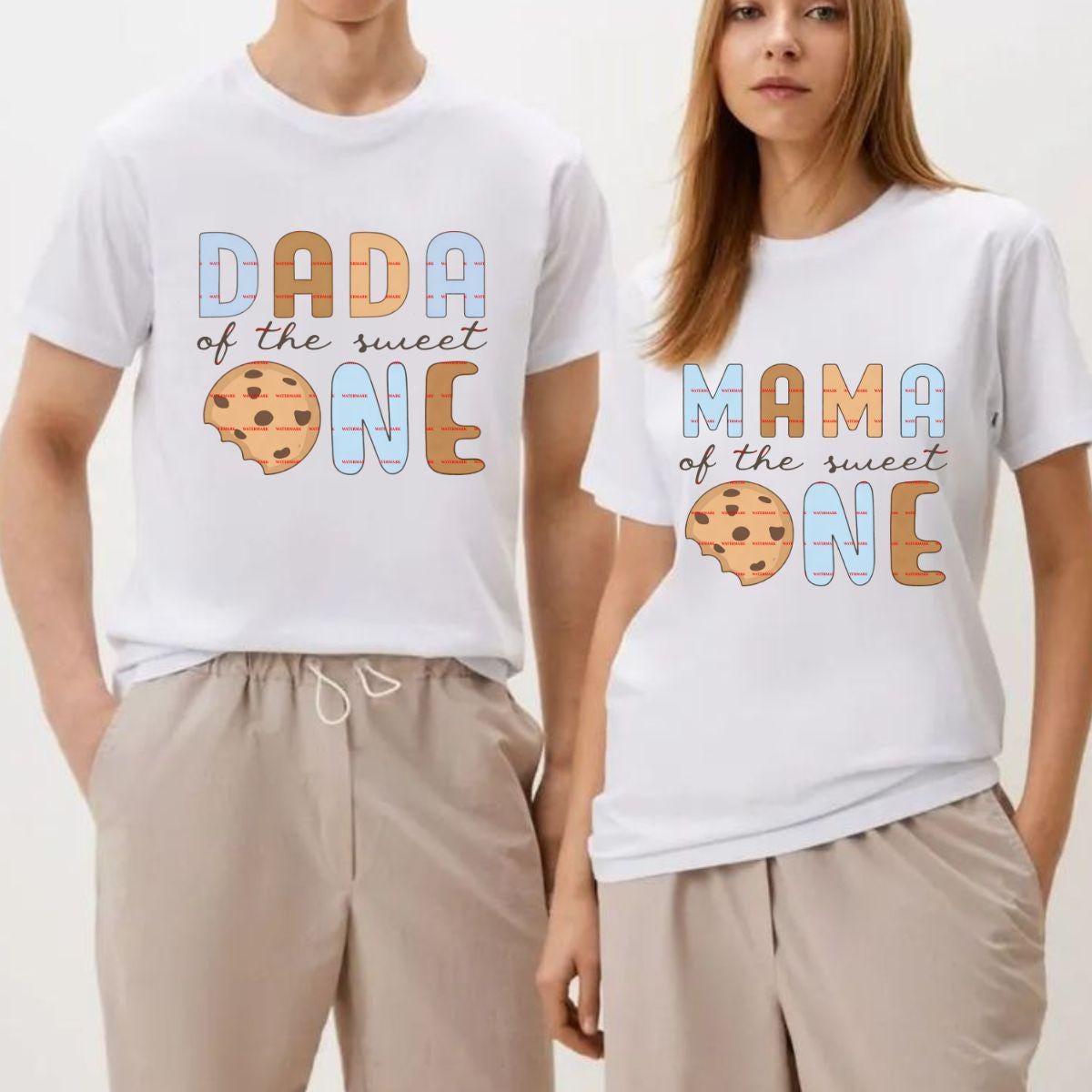 Mama of the Sweet One PNG, Dada of the Sweet One Shirt Design, Matching Parents Outfit, Cute Cookie Family Quote, New Parent Gift