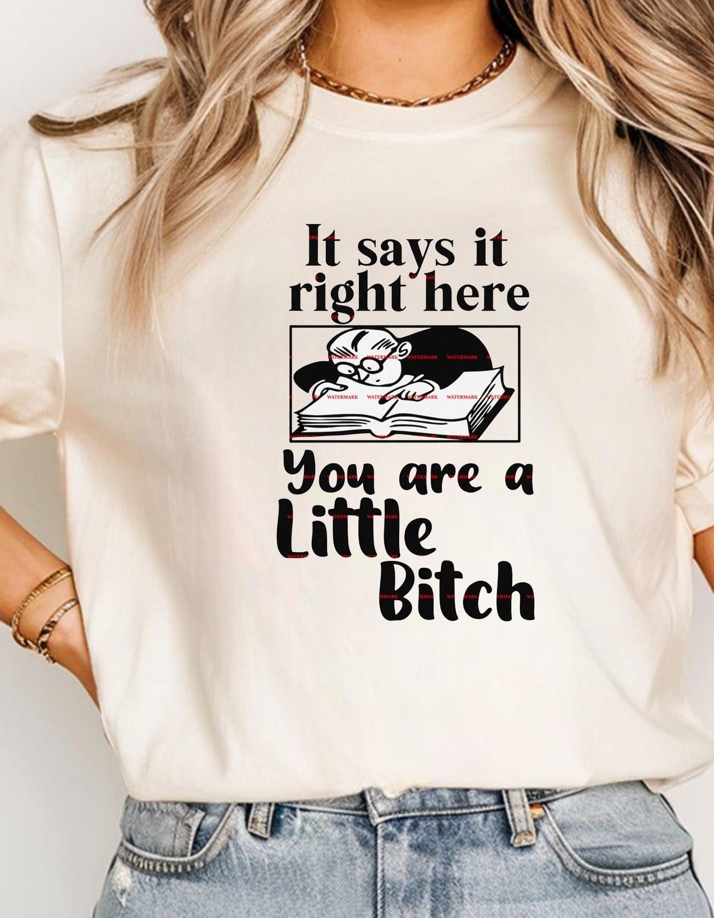 It Says It Right Here you are a bitch Funny Sarcastic PNG Design, Dark Humor Quote Shirt Graphic, Adult Humor Sublimation Digital Download