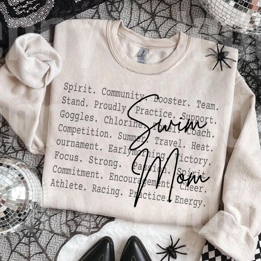 Swim Mom PNG Design, Proud Swimming Team Mother Sublimation Graphic Digital Download Shirt Print File, Swimming png, Summer shirt png