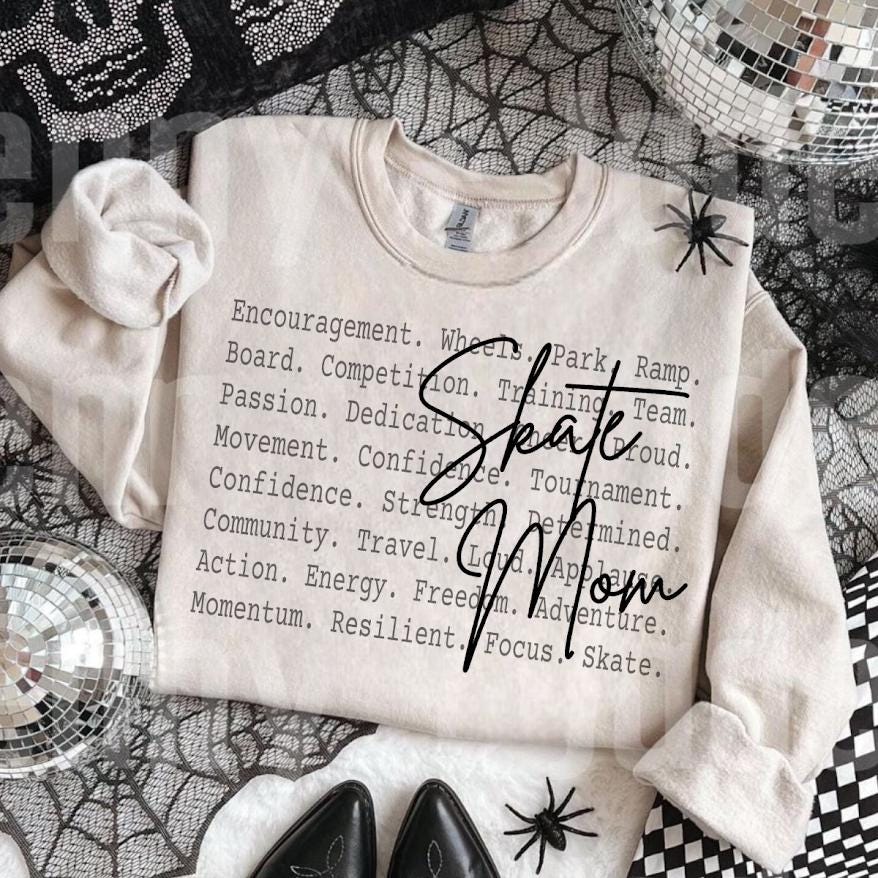 Skate Mom PNG Design, Proud Skater Parent Sublimation Graphic, Skateboarding Family Shirt Digital Download Print File, Mom life png