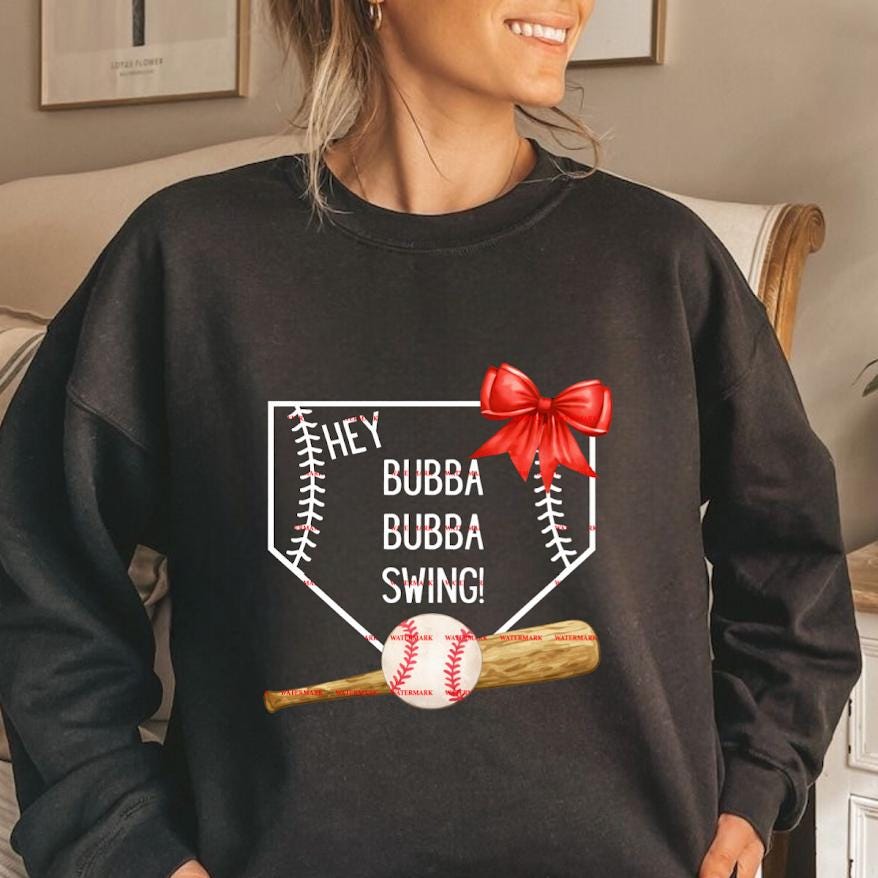 Boys Youth Baseball T-shirt,Hey Bubba Bubba Swing Baseball Shirt design Png file, Funny Sports Tee, Sports Fan Gift, Baseball Lover Apparel,