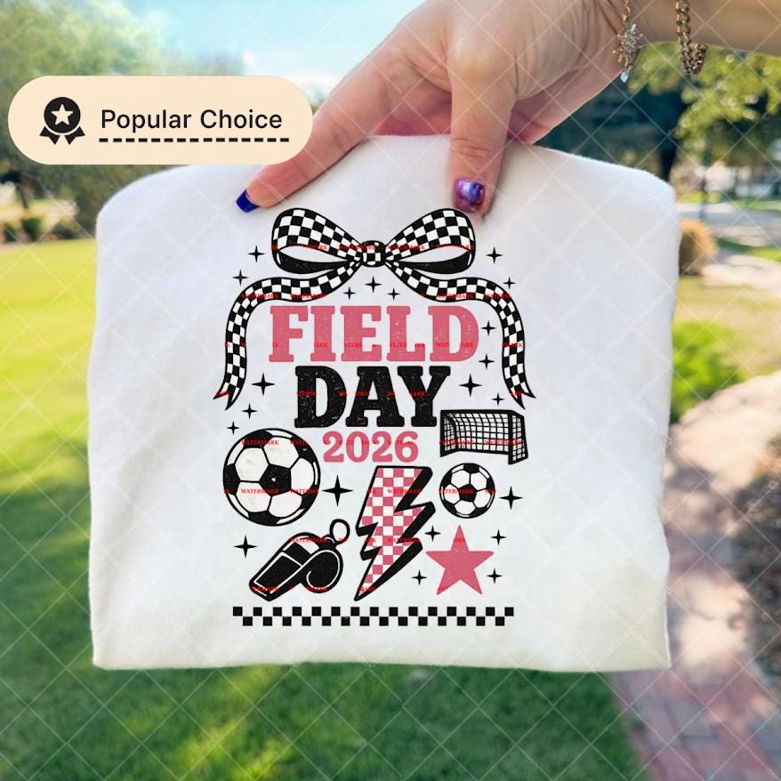 School Sports Day Shirt Design, Teacher Student Game Day Tee,Elementary School Event Graphic,Field Day 2026 Png