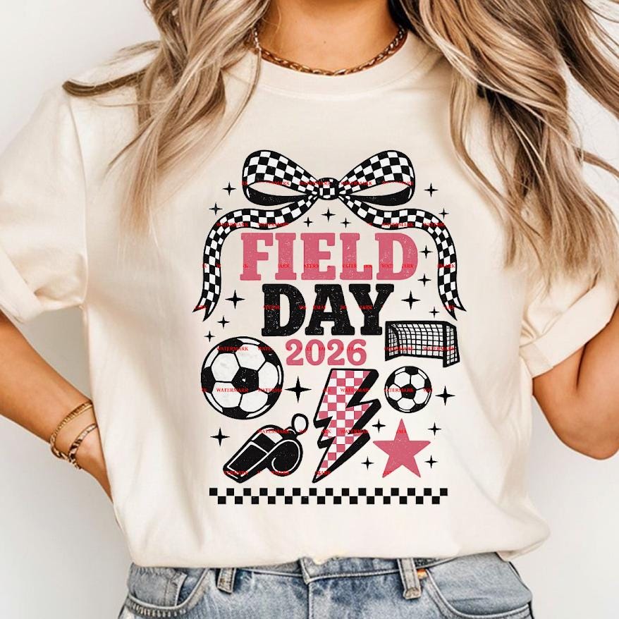 School Sports Day Shirt Design, Teacher Student Game Day Tee,Elementary School Event Graphic,Field Day 2026 Png