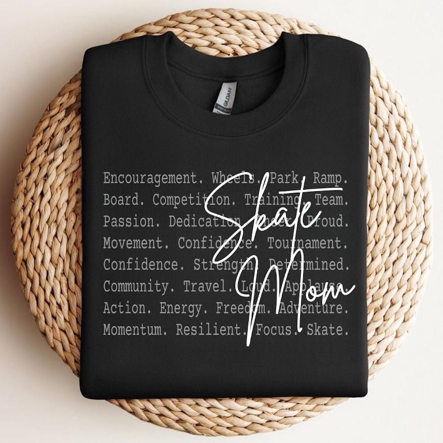 Skate Mom PNG Design, Proud Skater Parent Sublimation Graphic, Skateboarding Family Shirt Digital Download Print File, Mom life png