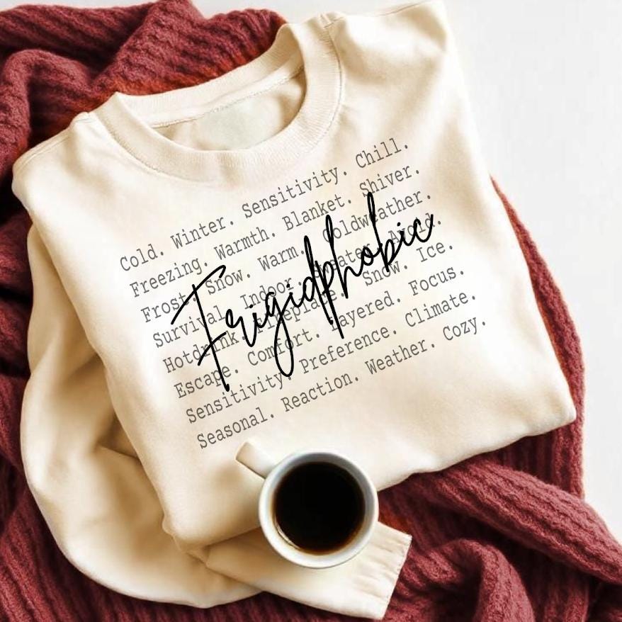 Frigidphobic PNG Sublimation Design, Digital Download Shirt,Quote Funny Graphic Gift, Anti Winter png