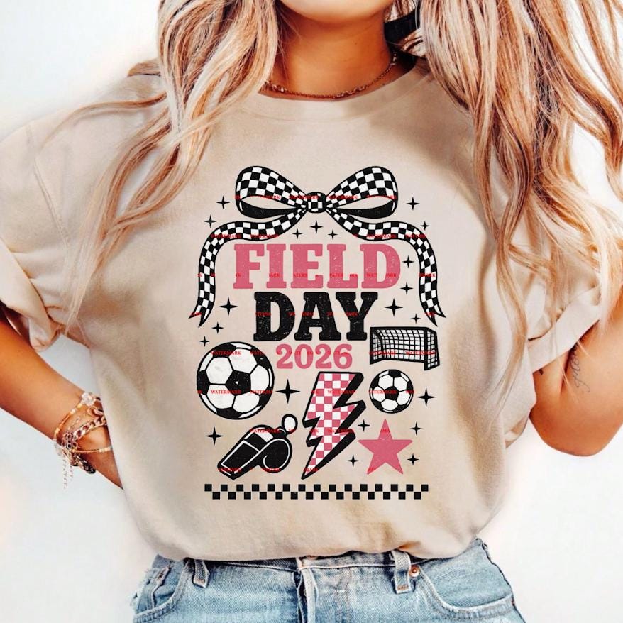 School Sports Day Shirt Design, Teacher Student Game Day Tee,Elementary School Event Graphic,Field Day 2026 Png