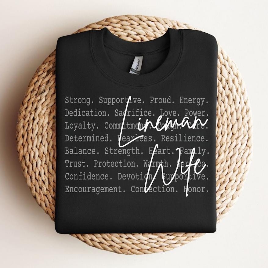 Lineman Wife PNG Design, Proud Electrical Lineman Spouse Sublimation Graphic, Utility Worker Wife Shirt Digital Download File