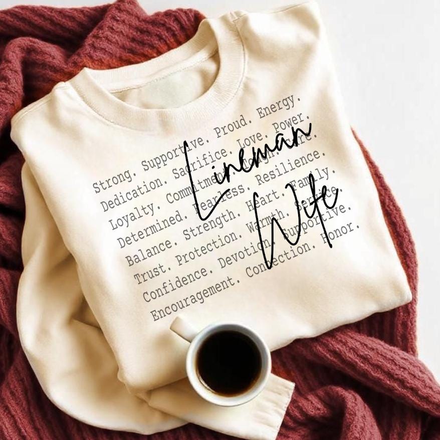 Lineman Wife PNG Design, Proud Electrical Lineman Spouse Sublimation Graphic, Utility Worker Wife Shirt Digital Download File