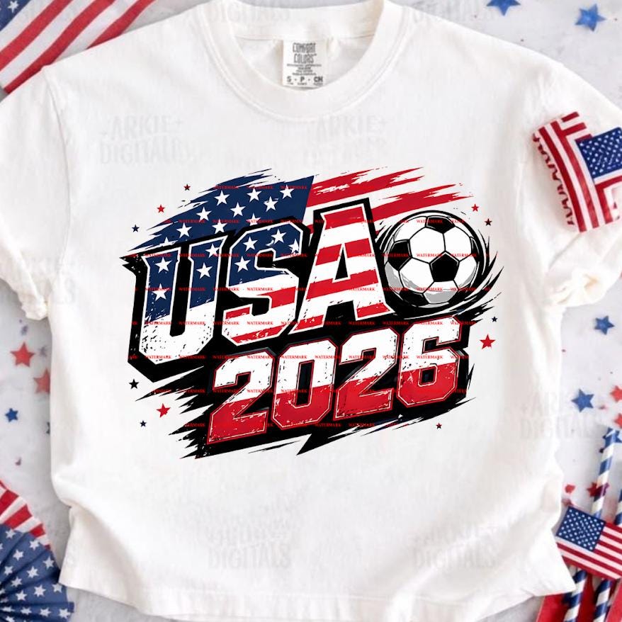USA 2026 Soccer Shirt design, Patriotic Football Tee, Fifa World Cup USA Fan Shirt design, American Flag Soccer Graphic Tee, Fifa 2026