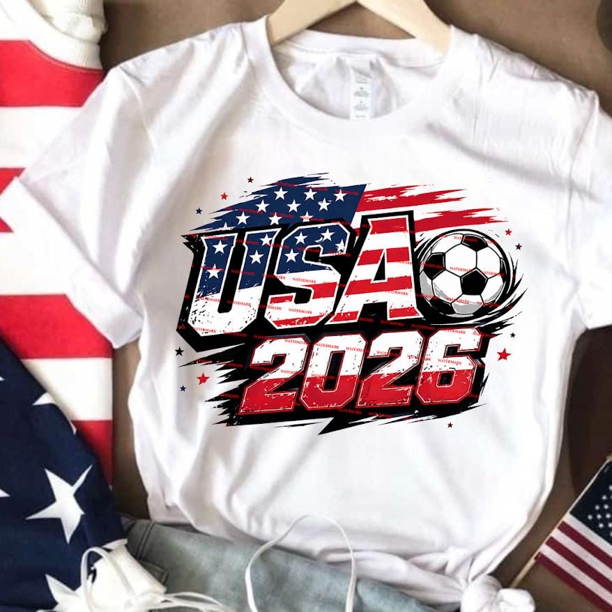 USA 2026 Soccer Shirt design, Patriotic Football Tee, Fifa World Cup USA Fan Shirt design, American Flag Soccer Graphic Tee, Fifa 2026