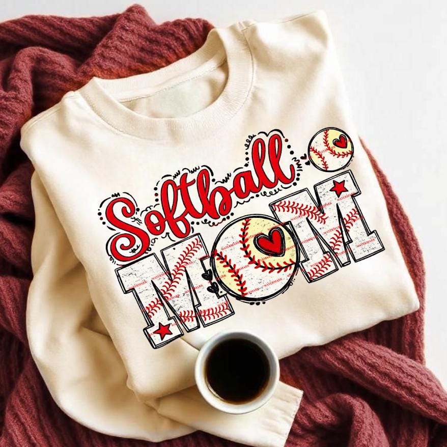 Softball Mama Baseball Mama Tee Cute Sports Mom Gift Mother Png,Softball Mom Png, Baseball Mom Png, Sports Mom Gift, Game Day Shirt design,