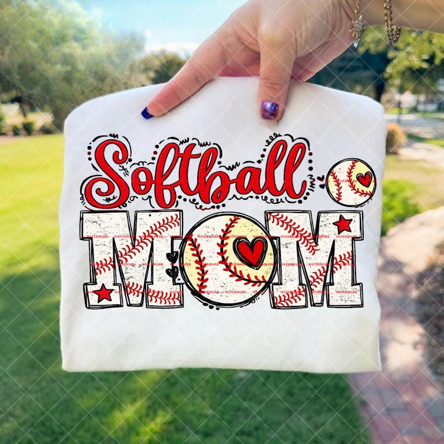 Softball Mama Baseball Mama Tee Cute Sports Mom Gift Mother Png,Softball Mom Png, Baseball Mom Png, Sports Mom Gift, Game Day Shirt design,