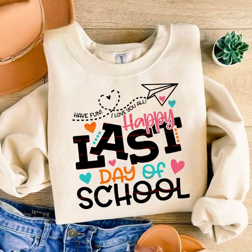 Happy Last Day of School Png, Last Day of School PNG, Teacher Student End of School Year Shirt design, Summer Break Tee Kids Gift idea