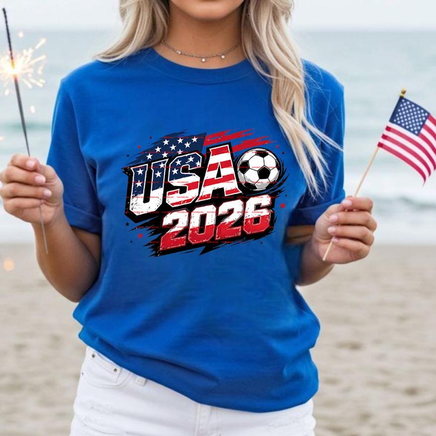 USA 2026 Soccer Shirt design, Patriotic Football Tee, Fifa World Cup USA Fan Shirt design, American Flag Soccer Graphic Tee, Fifa 2026