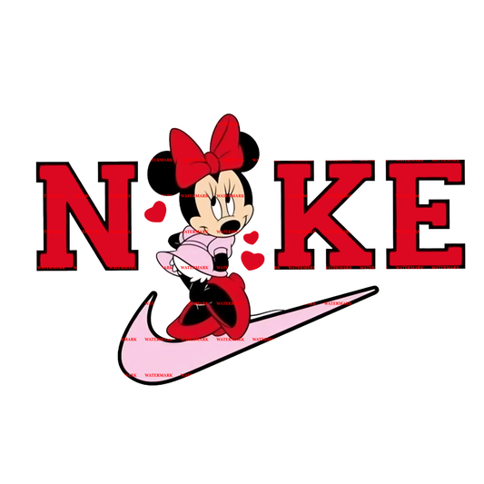 Minnie Nike Style Png, Cute Cartoon Girl Design, Cute Minnie Mouse Nike Png, Digital Download, Free Png